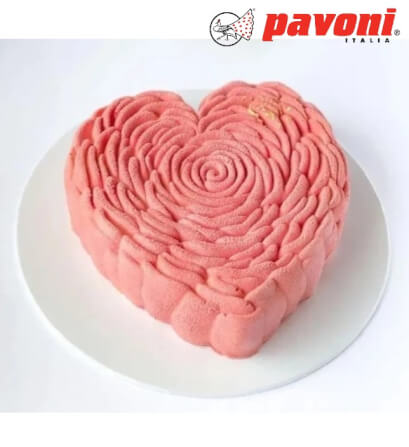 พิมพ์อบเค้กซิลิโคนหัวใจกุหลาบ PAVONI BW1085-086 ขนาด 1,000 มล. สีดำ_10